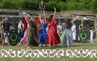 dance danza femminile feminine dervonnae dervonne matrone reenactment rievocazione storica villa romana almese ancient rome galloromanitas gallo romanizzazione celti romani celts