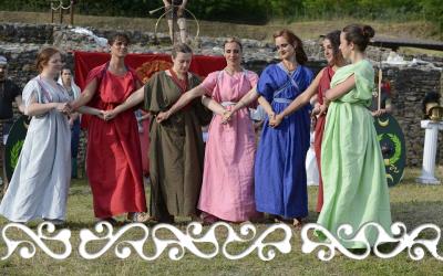 danza dance female knot dervonnae dervonne matrone matronae reenactment rievocazione storica villa romana almese ancient rome galloromanitas gallo romanizzazione celti romani celts