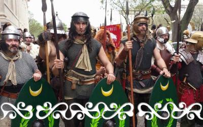 Warriors  auxilia galloromanitas  galloromanizzazione galloromanisation guerrieri okelum celti romani soldati Roman Arène Nimes arena romana cleopatra