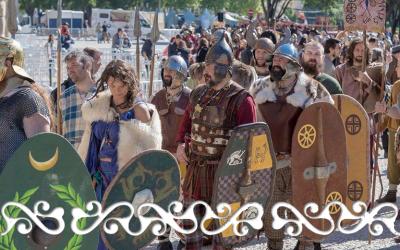 GJR Grands Jeux Romains 2017 La Reine Celte Boudicca Boadicea guerriero guerrieri guerriere guerriera donna celta celti auxilia romani arena romana aréne de Nimes