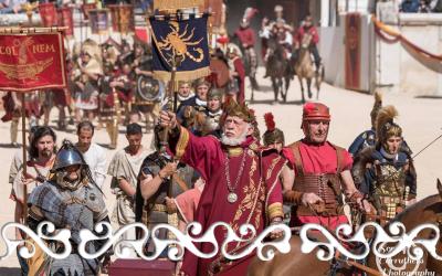 GJR Grands Jeux Romains 2017 La Reine Celte Boudicca Boadicea guerriero guerrieri guerriere guerriera donna celta celti auxilia romani arena romana aréne de Nimes