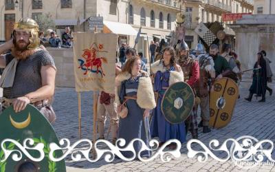 GJR Grands Jeux Romains 2017 La Reine Celte Boudicca Boadicea guerriero guerrieri guerriere guerriera donna celta celti auxilia romani arena romana aréne de Nimes