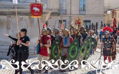 GJR Grands Jeux Romains 2017 La Reine Celte Boudicca Boadicea guerriero guerrieri guerriere guerriera donna celta celti auxilia romani arena romana aréne de Nimes