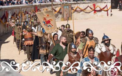 GJR Grands Jeux Romains 2017 La Reine Celte Boudicca Boadicea guerriero guerrieri guerriere guerriera donna celta celti auxilia romani arena romana aréne de Nimes