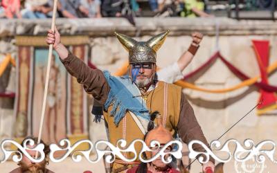 GJR Grands Jeux Romains 2017 La Reine Celte Boudicca Boadicea guerriero guerrieri guerriere guerriera donna celta celti auxilia romani arena romana aréne de Nimes