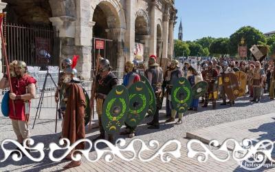 GJR Grands Jeux Romains 2017 La Reine Celte Boudicca Boadicea guerriero guerrieri guerriere guerriera donna celta celti auxilia romani arena romana aréne de Nimes