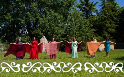 danze dervonne celtiche celti femminili celtic dance dancer danzatrici celtiche veli menhir cromlech cavaglià cosmesi antichità lapislazuli