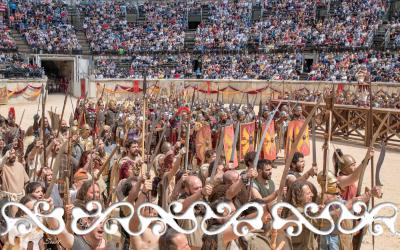 nimes grands jeux romains spartacus okelum celt celts kelt warrior dance dancers danseuse celtique dervonnae dervonne